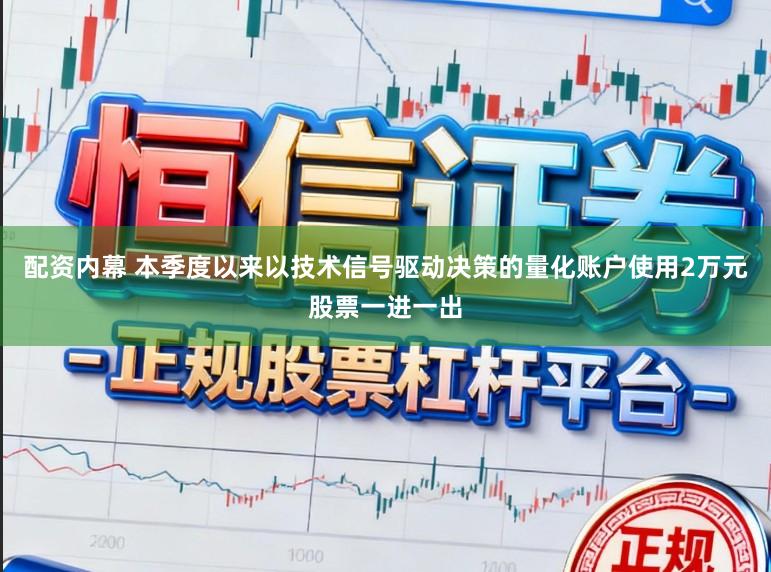 配资内幕 本季度以来以技术信号驱动决策的量化账户使用2万元股票一进一出