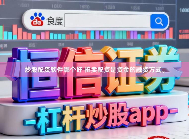 炒股配资软件哪个好 拍卖配资是资金的融资方式。
