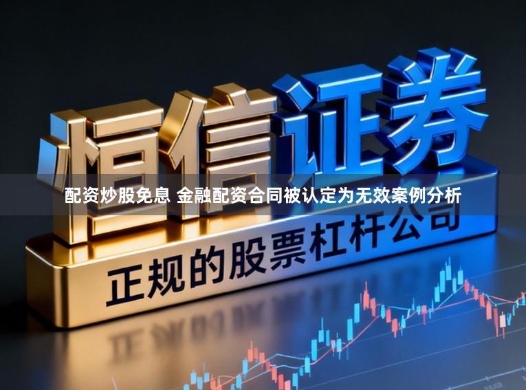 配资炒股免息 金融配资合同被认定为无效案例分析
